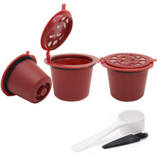Load image into Gallery viewer, 3PCS Nespresso Refillable Coffee Capsule Cup Reusable Coffee Capsule Spoon Brush Coffee Filters Coffee Accessories
