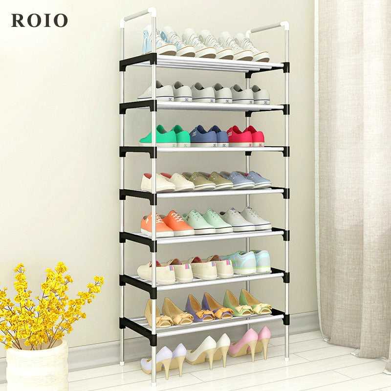 Multi-Level Shoe Cabinet Easy to Install Shoes Shelf Organizer Space-saving Stand Holder Entryway Home Dorm Tall Narrow Shoe Rack
