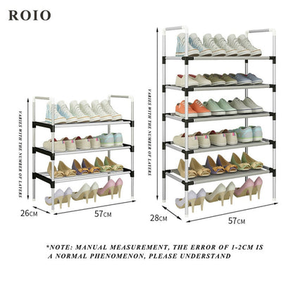 Multi-Level Shoe Cabinet Easy to Install Shoes Shelf Organizer Space-saving Stand Holder Entryway Home Dorm Tall Narrow Shoe Rack