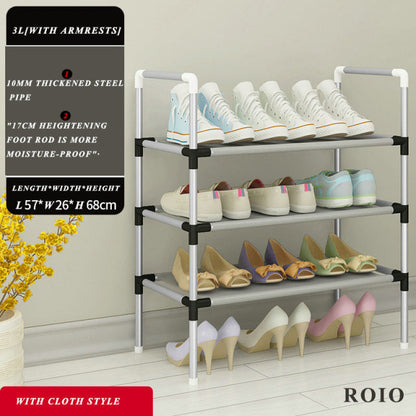 Multi-Level Shoe Cabinet Easy to Install Shoes Shelf Organizer Space-saving Stand Holder Entryway Home Dorm Tall Narrow Shoe Rack