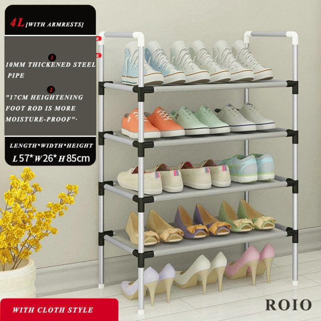 Multi-Level Shoe Cabinet Easy to Install Shoes Shelf Organizer Space-saving Stand Holder Entryway Home Dorm Tall Narrow Shoe Rack