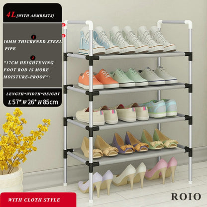 Multi-Level Shoe Cabinet Easy to Install Shoes Shelf Organizer Space-saving Stand Holder Entryway Home Dorm Tall Narrow Shoe Rack