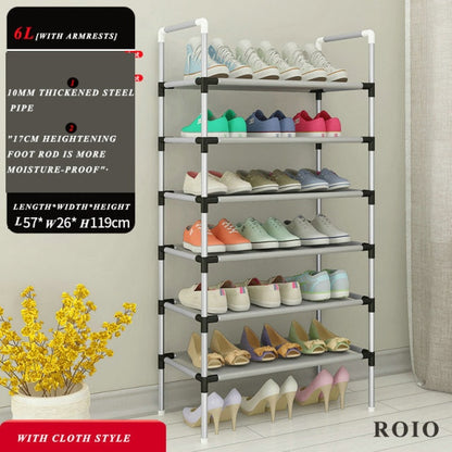Multi-Level Shoe Cabinet Easy to Install Shoes Shelf Organizer Space-saving Stand Holder Entryway Home Dorm Tall Narrow Shoe Rack