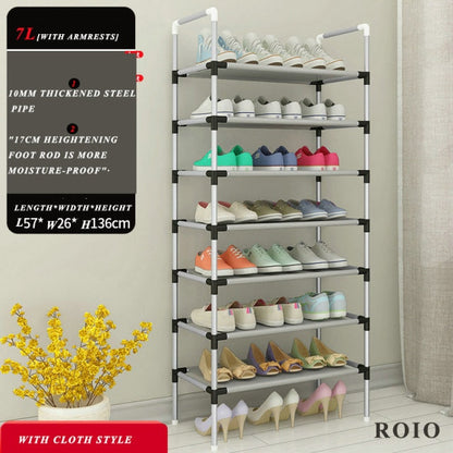 Multi-Level Shoe Cabinet Easy to Install Shoes Shelf Organizer Space-saving Stand Holder Entryway Home Dorm Tall Narrow Shoe Rack
