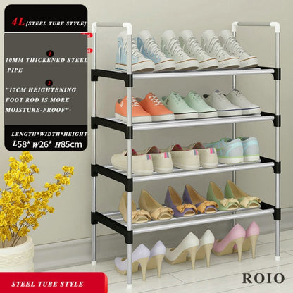 Multi-Level Shoe Cabinet Easy to Install Shoes Shelf Organizer Space-saving Stand Holder Entryway Home Dorm Tall Narrow Shoe Rack