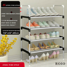Load image into Gallery viewer, Multi-Level Shoe Cabinet Easy to Install Shoes Shelf Organizer Space-saving Stand Holder Entryway Home Dorm Tall Narrow Shoe Rack
