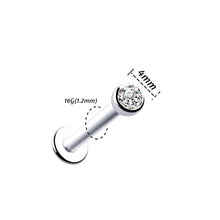 Load image into Gallery viewer, 1Pc 16G 1.5-3mm Labret Tragus Cartilage Earring 16g Punk Cz Gem Round Tragus Lip Ring Monroe Ear Women Earring Piercing

