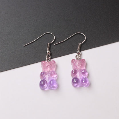Gummy Bear Dangle Earring Womens Retro Fashion Styligh Candy Earring Drop Style Earrings Choose Color Great Gift