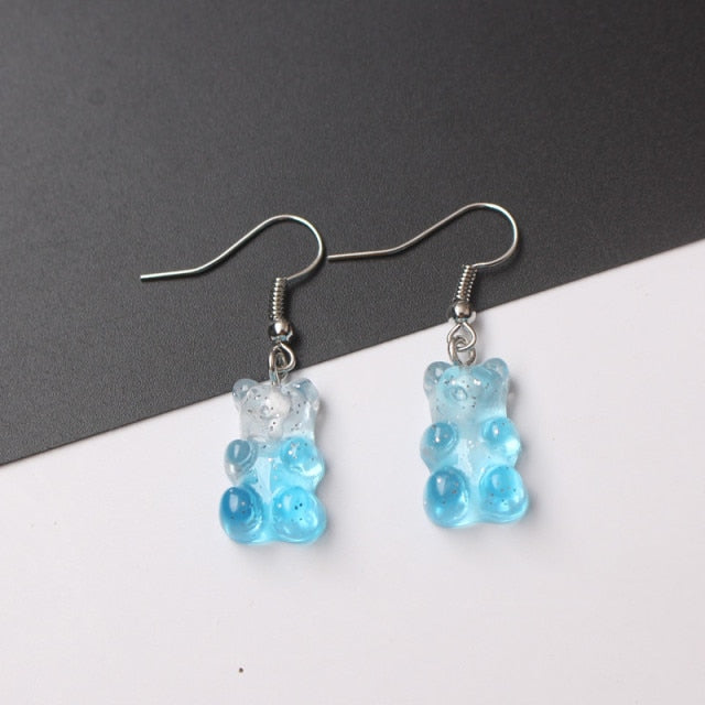 Gummy Bear Dangle Earring Womens Retro Fashion Styligh Candy Earring Drop Style Earrings Choose Color Great Gift