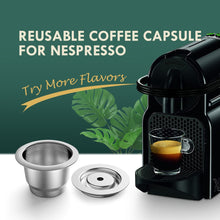 Load image into Gallery viewer, iCafilas Upgraded Reusable Coffee Capsule For Nespresso Stainless Steel Coffee Filters Espresso Coffee Crema Maker
