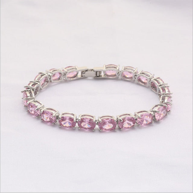 4mm Iced Out Chain Cubic Zirconia Tennis Bracelet Bracelets For Women Men Gold Silver Color Bracelet CZ Chain Jewelry Great Gift