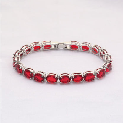 4mm Iced Out Chain Cubic Zirconia Tennis Bracelet Bracelets For Women Men Gold Silver Color Bracelet CZ Chain Jewelry Great Gift