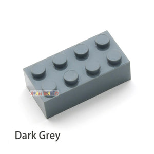 40pcs DIY Building Blocks Thick Figures Bricks 2x4 Dots Educational Creative Size Compatible With 3001 Plastic Toys for Children
